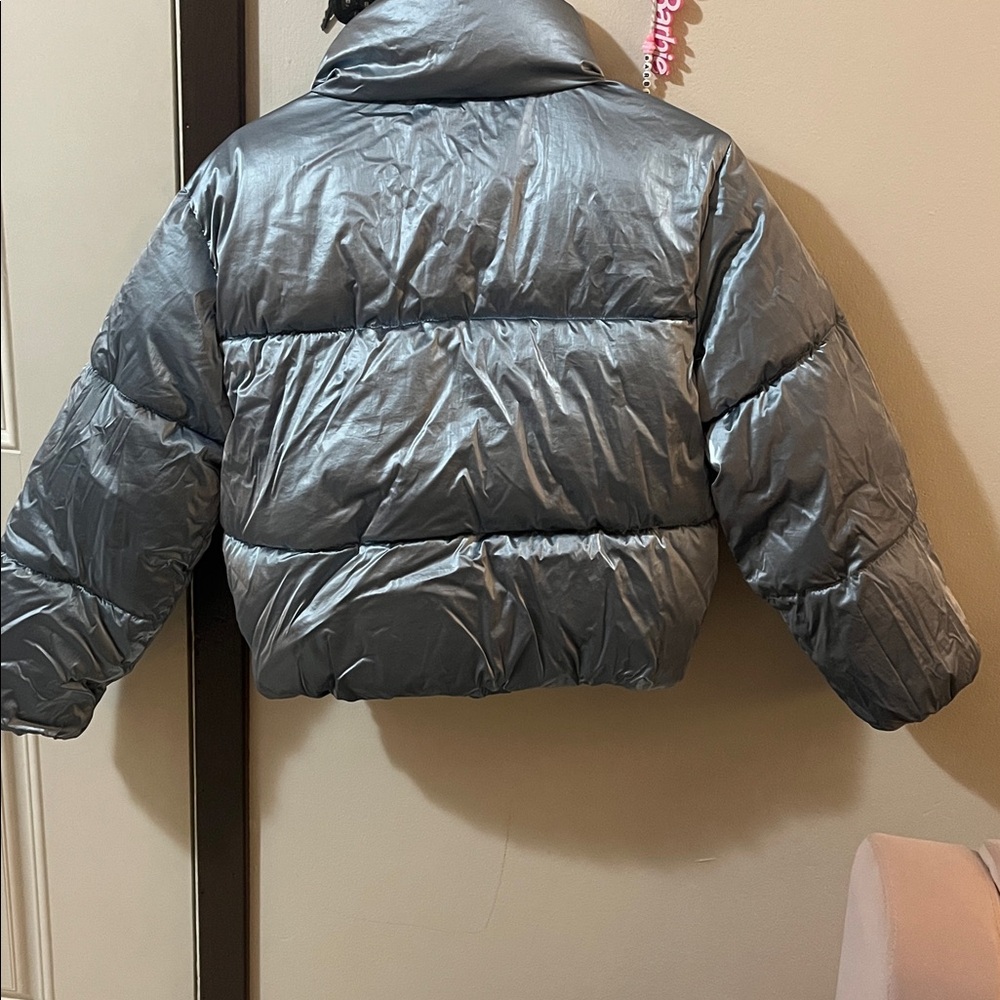Old Navy Metallic blue Puffer Jacket - Picture 3 of 3